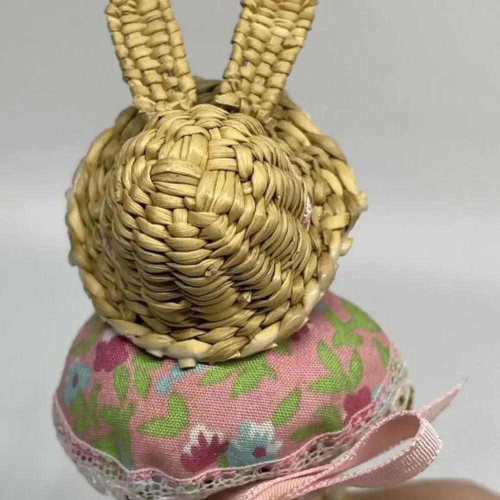 Bunny Rabbit Girl Straw‎ Doll 5.5